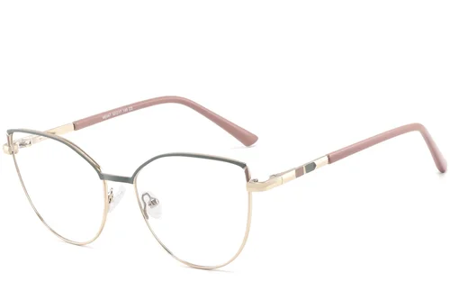 Lunettes papillon en métal vert #BS2425-0816