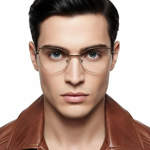 Lunettes papillon en métal marron #BS2425-0818