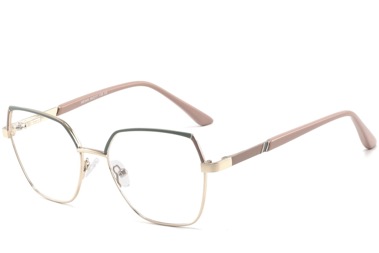 Geometric Green Metal Glasses #BS2425-0822