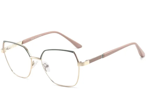 Lunettes géométriques en métal vert #BS2425-0822
