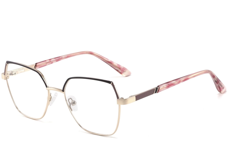 Lunettes géométriques en métal noir #BS2425-0823
