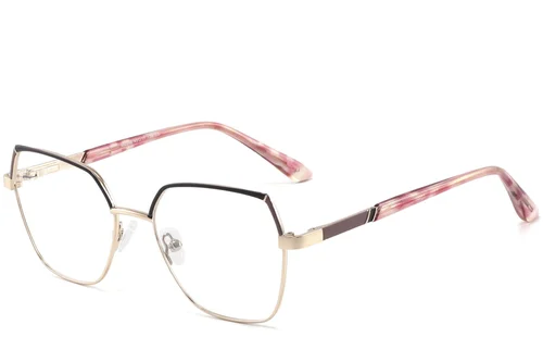Geometric Black Metal Glasses #BS2425-0823