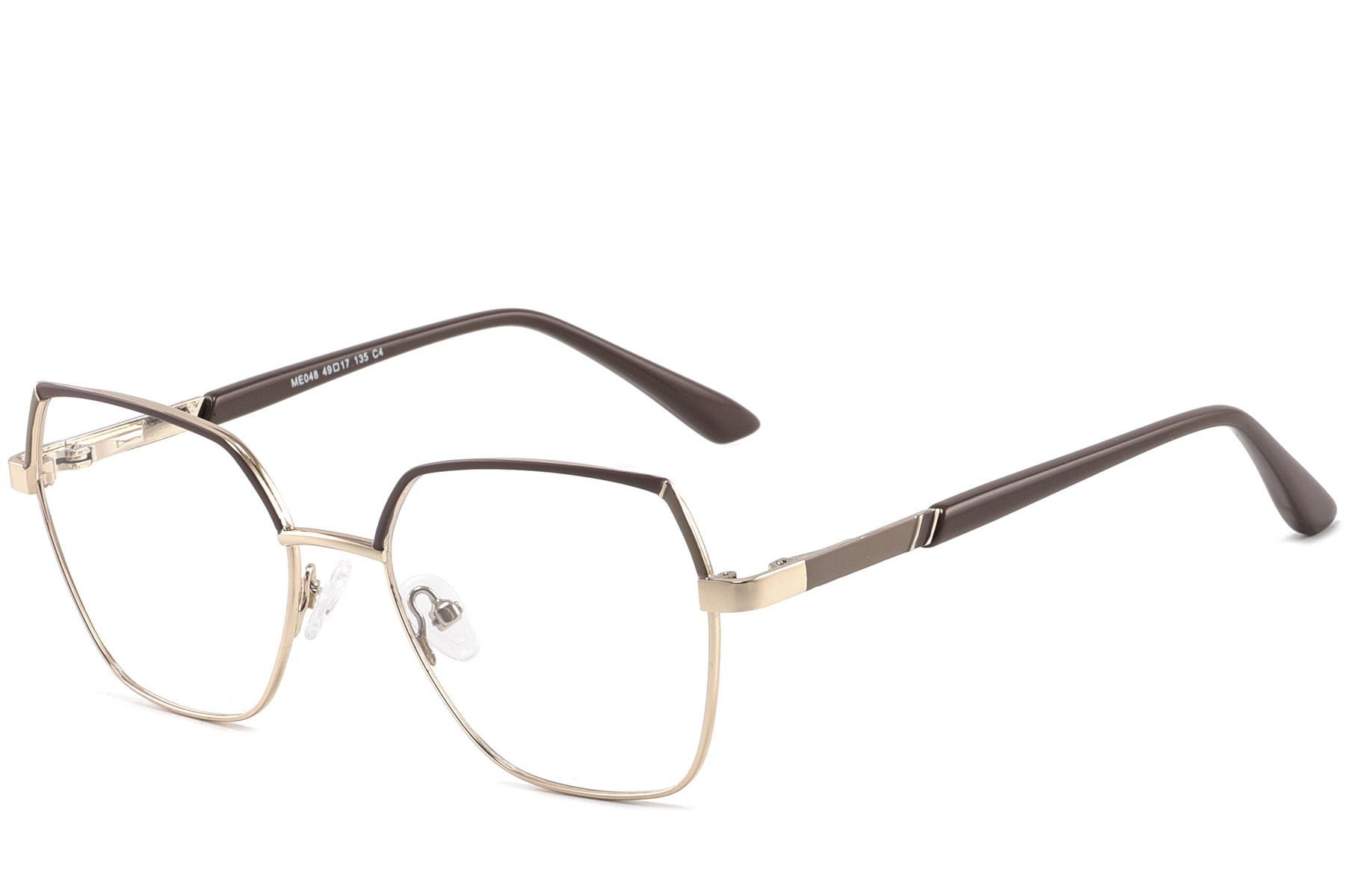 Geometric Brown Metal Glasses #BS2425-0824