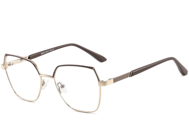 Gafas geométricas de metal marrón #BS2425-0824
