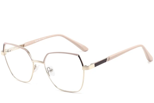 Lunettes géométriques en métal rose #BS2425-0825