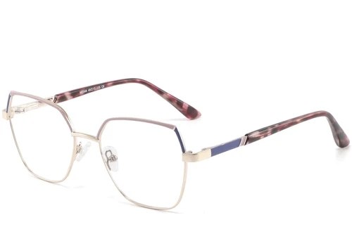 Lunettes géométriques en métal rose #BS2425-0826