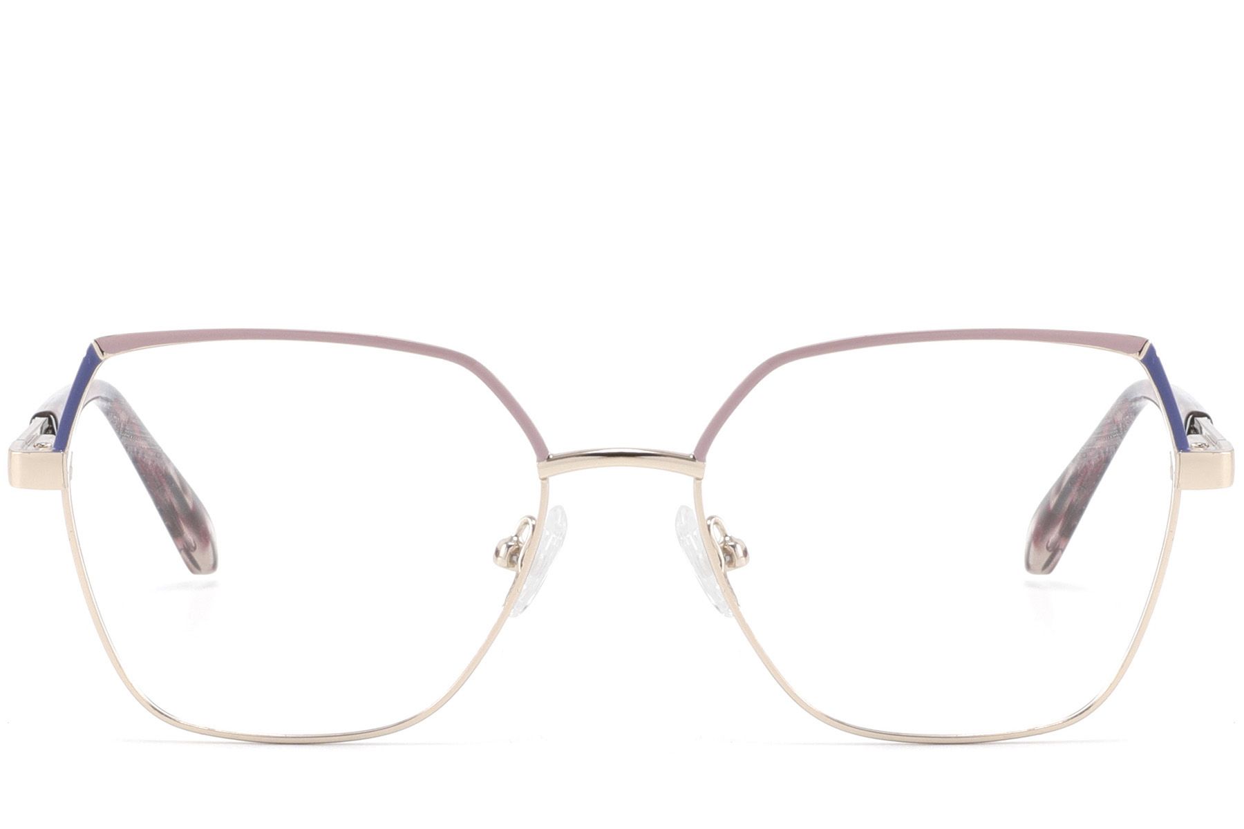Geometric Pink Metal Glasses #BS2425-0826