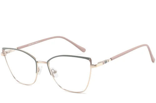 Lunettes papillon en métal vert #BS2425-0828