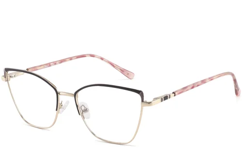 Lunettes papillon en métal noir #BS2425-0829