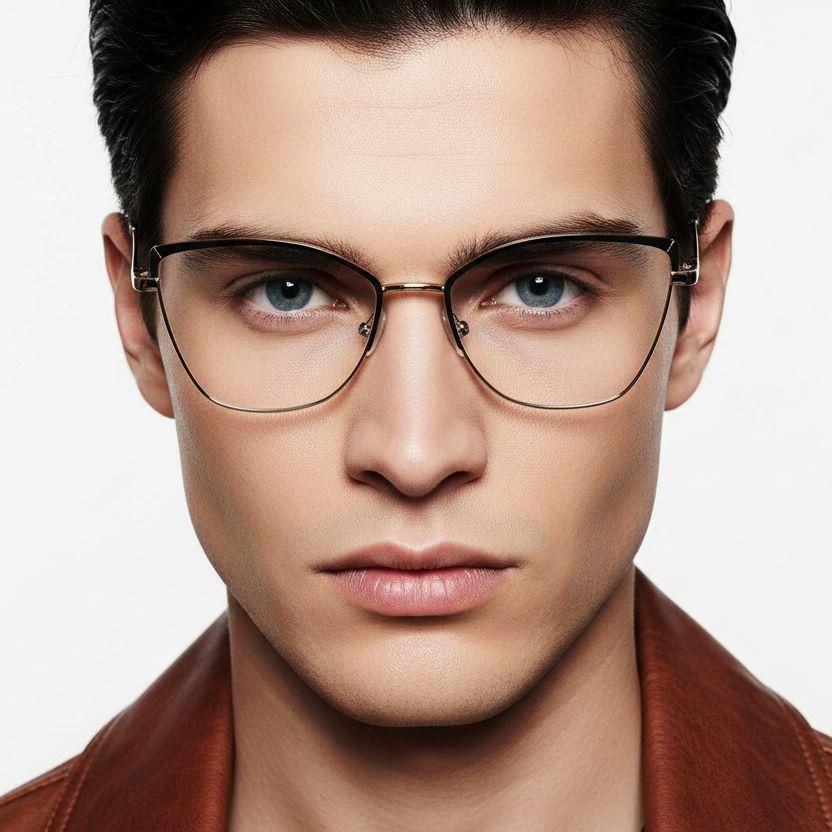 Butterfly-Brille aus schwarzem Metall #BS2425-0829