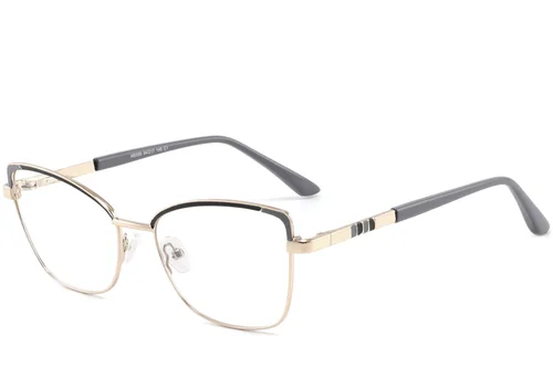 Lunettes papillon en métal noir #BS2425-0833