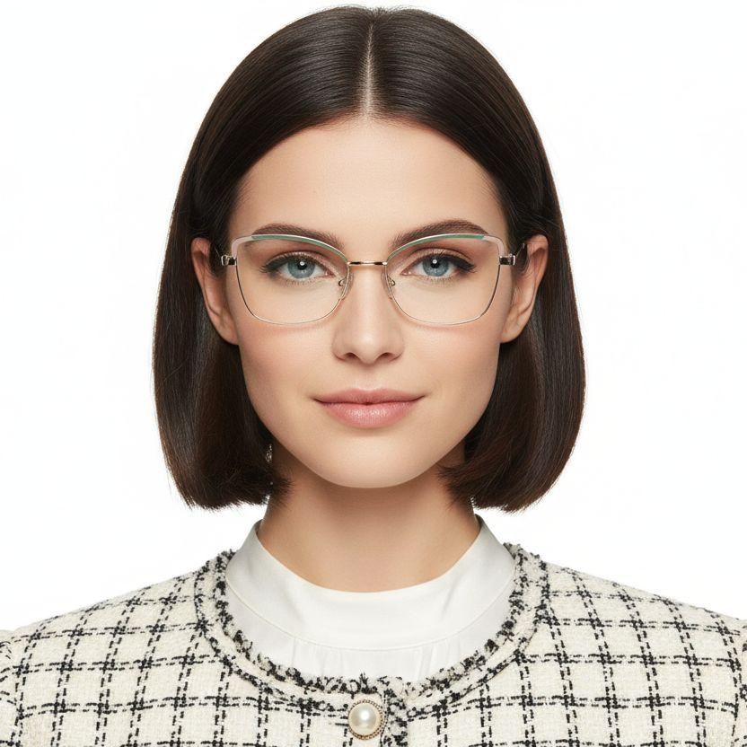 Butterfly Green Metal Glasses #BS2425-0834