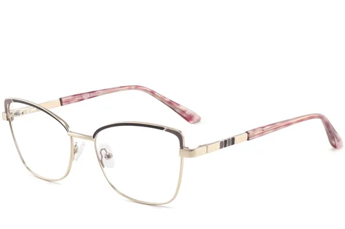 Lunettes papillon en métal noir #BS2425-0835