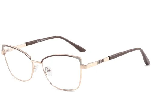 Lunettes papillon en métal marron #BS2425-0836