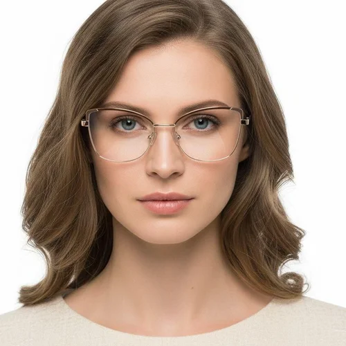 Lunettes papillon en métal marron #BS2425-0836