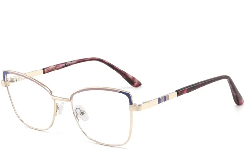 Lunettes papillon roses en métal #BS2425-0838
