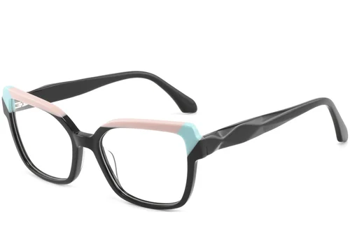 Lunettes papillon en acétate noir #BS2425-0840