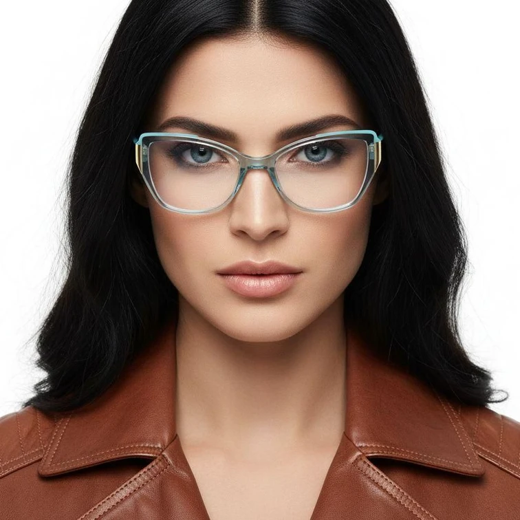 Occhiali in acetato blu farfalla #BS2425-0845