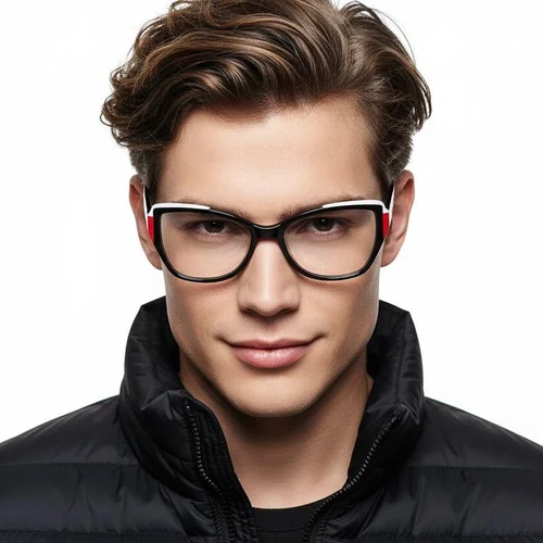 Lunettes papillon en acétate noir #BS2425-0846