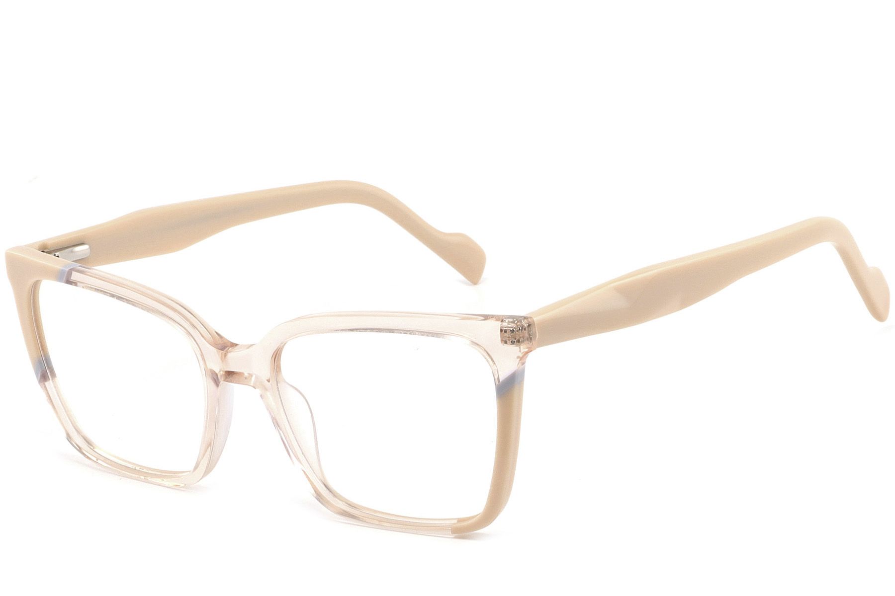 Rectangular Orange Acetate Glasses #BS2425-0851