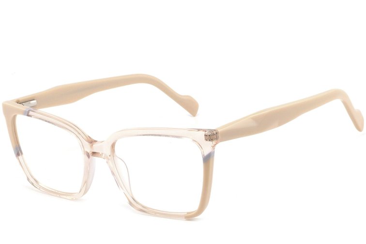 Rectangular Orange Acetate Glasses #BS2425-0851