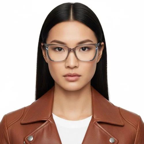 Lunettes rectangulaires en acétate brun #BS2425-0852
