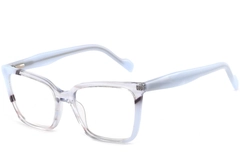 Rectangular Blue Acetate Glasses #BS2425-0854