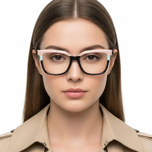 Lunettes rectangulaires en acétate noir #BS2425-0855