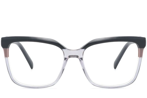 Rectangular Blue Acetate Glasses #BS2425-0856