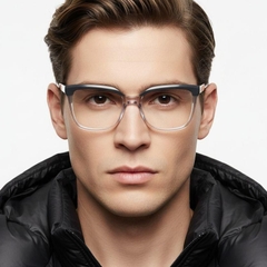 Rectangular Blue Acetate Glasses #BS2425-0856