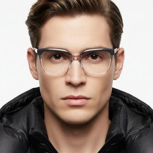 Rectangular Blue Acetate Glasses #BS2425-0856