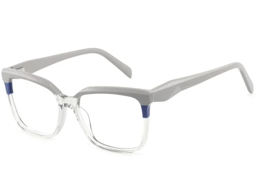 Lunettes rectangulaires en acétate gris #BS2425-0858