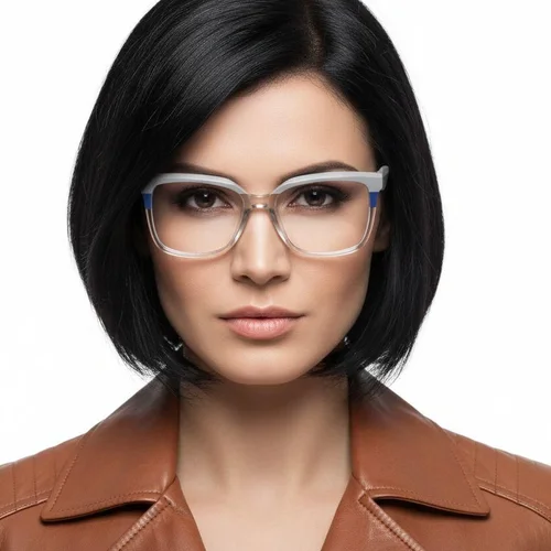 Lunettes rectangulaires en acétate gris #BS2425-0858