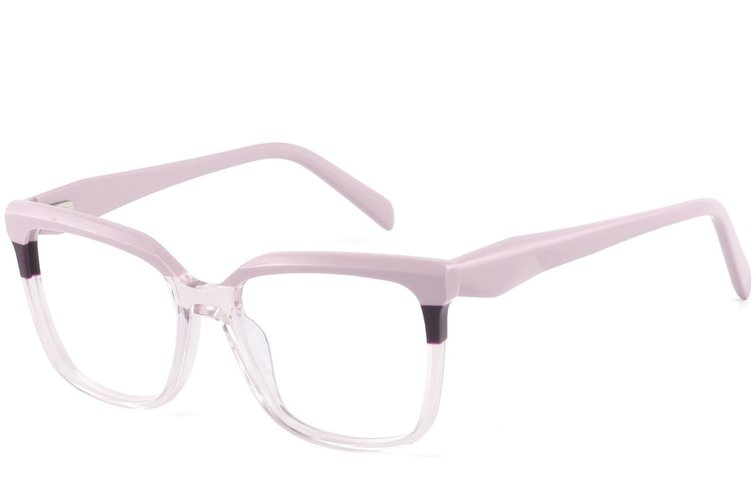 Gafas rectangulares de acetato rosa #BS2425-0859