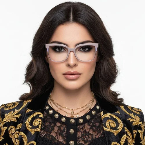 Lunettes rectangulaires en acétate rose #BS2425-0860