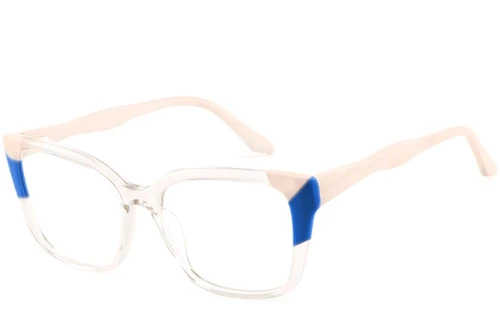 Rectangular Blue Acetate Glasses #BS2425-0864