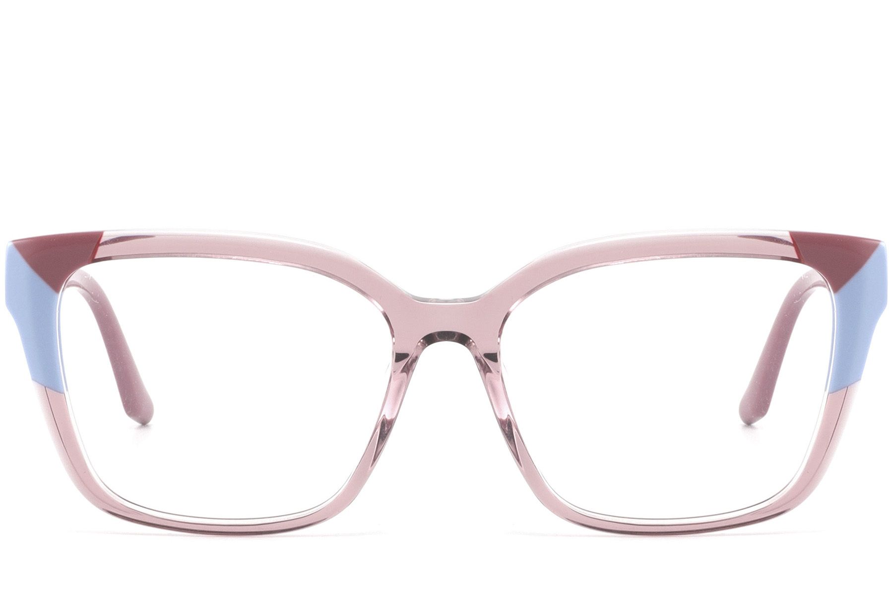 Rectangular Pink Acetate Glasses #BS2425-0865