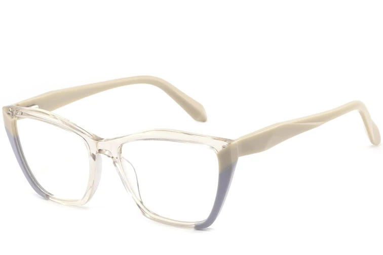 Bicchieri in acetato color crema con motivo a farfalla #BS2425-0867