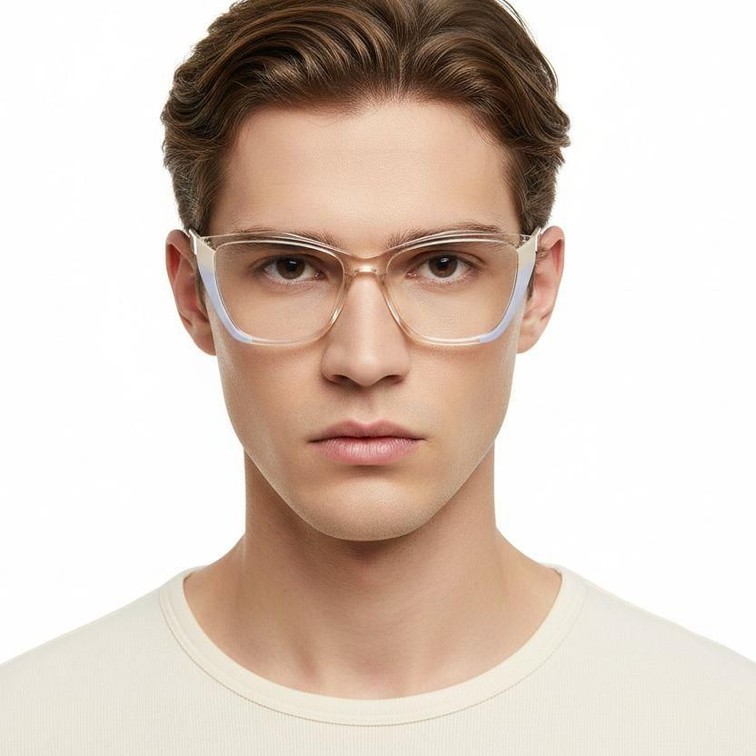Bicchieri in acetato color crema con motivo a farfalla #BS2425-0867