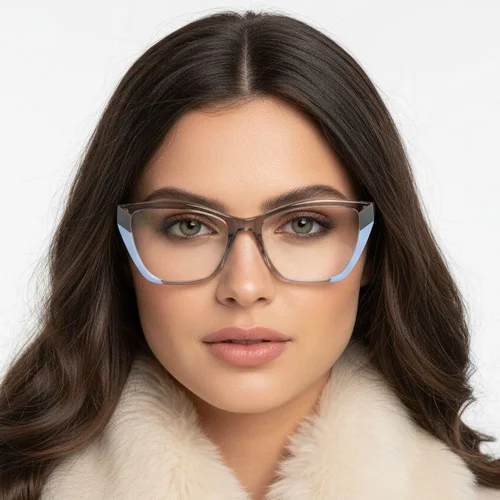Lunettes papillon en acétate brun #BS2425-0868