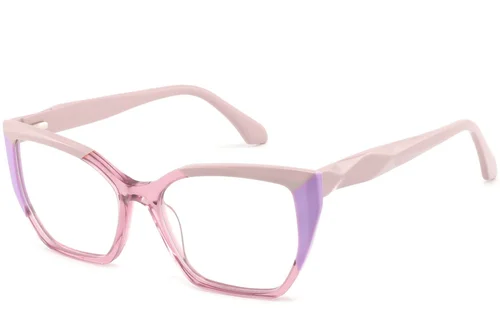 Lunettes en acétate rose papillon #BS2425-0874