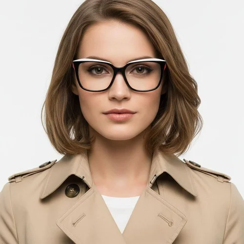 Lunettes rectangulaires en acétate noir #BS2425-0875