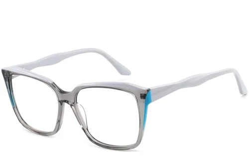 Lunettes rectangulaires en acétate gris #BS2425-0876