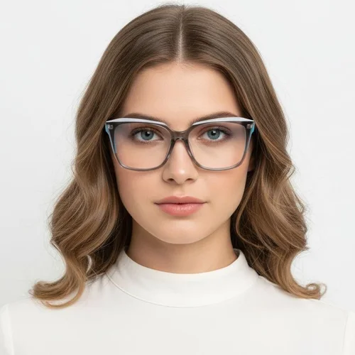 Lunettes rectangulaires en acétate gris #BS2425-0876