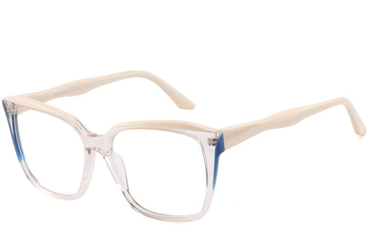 Rectangular Orange Acetate Glasses #BS2425-0878