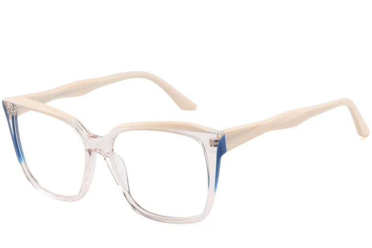 Bicchieri rettangolari in acetato arancione #BS2425-0878