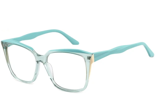 Rectangular Blue Acetate Glasses #BS2425-0879