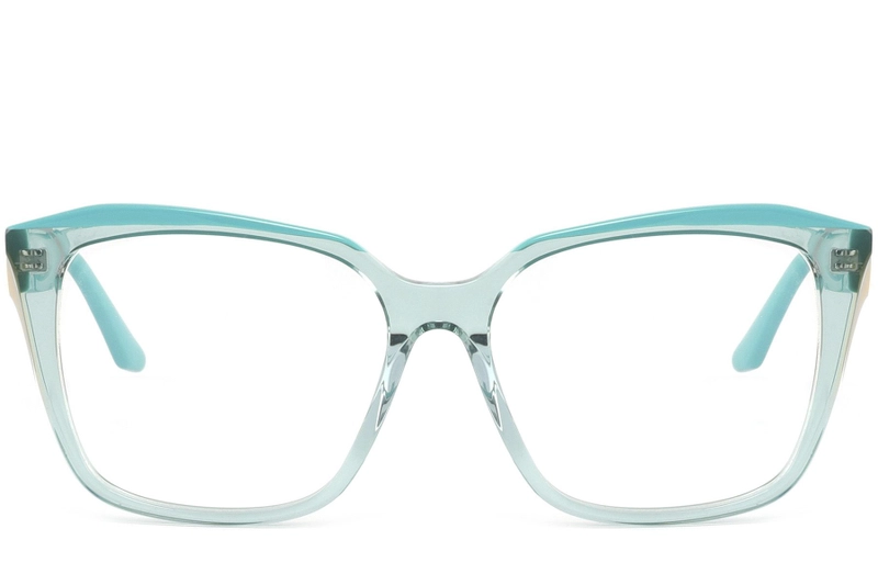 Rechteckige blaue Acetatgläser #BS2425-0879