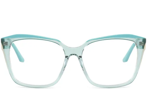 Lunettes rectangulaires en acétate bleu #BS2425-0879