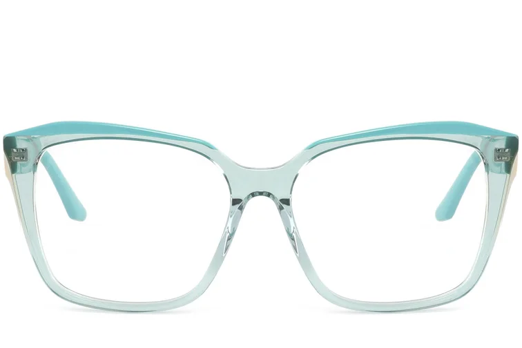 Rectangular Blue Acetate Glasses #BS2425-0879